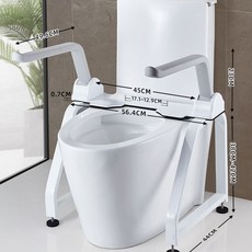 馬桶起身輔助器 馬桶扶手 浴室扶手 防滑扶手 免打孔老人衛生間馬桶坐便扶手 家用防摔倒神器 浴室安全起身輔助架, TPE恒溫親膚把手-馬桶, 1個