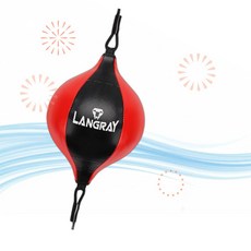 LangRay 랑레이 복싱 펀치볼 조절식 탄성 로프 PU 스피드 백 더블 엔드 VG, 03 black white 2