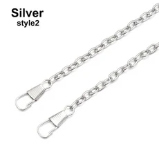 120cm 금속 가방 체인 스트랩 여성용 벨트 골드 하드웨어 핸드백 액세서리, 06 Silver style2