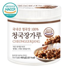 푸른들판 국산 콩 100% 고소한 청국장 분말 가루 발효 식품 HACCP 인증 짜지않고 거부감없는, 1개, 450g
