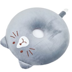 논슬립 고양이캐릭터 도넛방석 꼬리뼈 회음부방석 치질방석 쿠션 치즈태비, 1개, 고등어태비