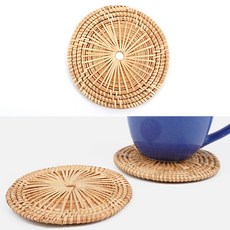 한빛 라탄 받침 라탄컵받침대원형