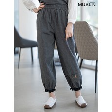 모슬린 엄마옷 린넨 잔체크 생활한복 바지 614FGH329 마담/중년여성/빅사이즈/50대/60대