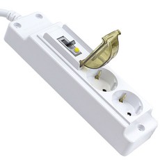 현대 가정용 사무용 에어컨 난방기 고전력 2구 누전차단 고용량 멀티탭, 1개, 화이트, 5m