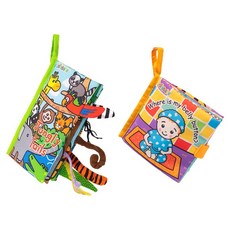 jollybaby Jolly Baby布書 尾巴書+躲貓貓書, 叢林尾巴 + 肚臍