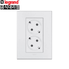 르그랑 아테오 2구 콘센트 화이트 국내형, 1개