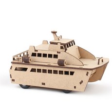 다파라 우드퍼즐 풀백 여객선 미니어처, 단품