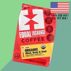 이퀄 익스체 커피 마인드 바디 앤 소울 그라운드 미디엄 비엔나 로스트 12온스 340g Equal Exchange Organic Coffee Mind Body Soul Grou, 1