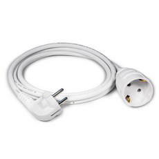 연장선 라온 1구 고용량 전기 전원 연장 코드선, 1개, 백색, 2m