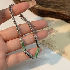 鈦鋼竹節手鍊，復古簡約男士時尚手環