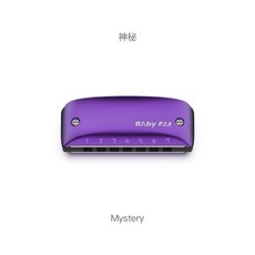 Babyfat 七孔布魯斯口琴 藍調成人演奏初學者學生入門樂器, 1個, 紫色Bb調【標準調音】