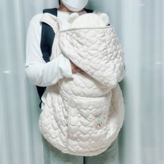 명신 키키 아기띠 워머 유모차블랭킷 유모차담요 바람막이, 하트 곰