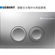 GEBERIT 埋壁式水箱沖水按鈕面板, 1個
