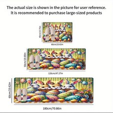 부활절 장식 카펫은 봄 장식에 선택입니다 세탁기로 세탁 현관 카펫입니다