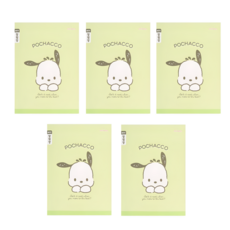 글리블리/ 산리오 포차코 좁은칸 알림장 5개 세트, 1세트, 포차코5개