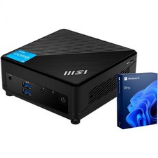 MSI 큐비 5 프로페셔널 미니 데스크탑 인텔 6코어 프로세서 16GB 램 512GB SSD 3개 모니터 4K 지원 썬더볼트 4 HDMI 디스플레이포트 와이파이 6 윈도우 11, 32GB RAM | 1TB SSD, Black