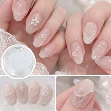 미니 캐비어 진주 네일파츠 0.8mm, 1개, 01 화이트