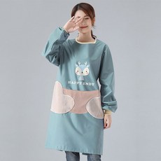 방수앞치마 카페 작업복 미술 작업용 청소 주머니, 1개