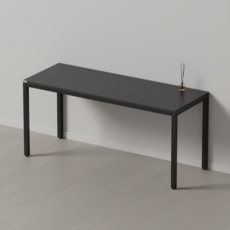 다가구 프래그마 1600 x 600 컴퓨터책상, 블랙+블랙 상판+블랙 프레임