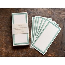 莫莫日貨 日本進口 大枝活版室 OEDA LETTERPRESS X NICONECO 活版印刷名片卡 (共3款) - 手感溫度 質感名片 祝福卡片, 1個, 02.經典綠 NNC013