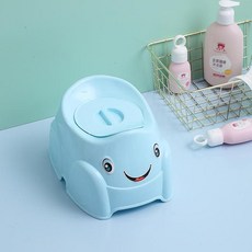 汽車造型兒童坐便器 帶蓋 加厚 防滑, 小號藍色