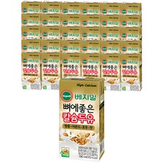 베지밀 뼈에좋은 칼슘두유 땅콩 아몬드 호두 잣, 190ml, 32개