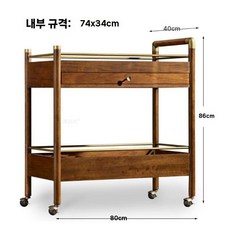 레스토랑 호텔 카트 주방 핸드카 룸서비스 트레이, 기본형