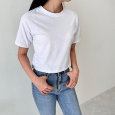 바니첼 베이직 노블 크롭티 SD230424 루즈핏 S 티 XL