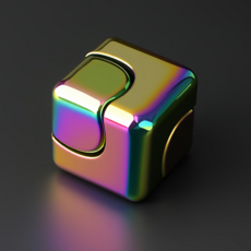 키덜트 큐브 피젯 스피너 자이로스코프 스트레스 해소, 컬러풀큐브, 1개