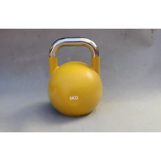 도색 아연 도금 강철 케틀벨 헬스기구 피트니스 중량 트레이닝 홈트용, 1개, 4kg, 2_옐로우 4kg