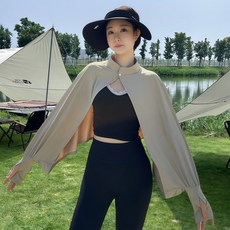 【台灣發貨】防曬披肩 女 夏季騎車 開車 防紫外綫 罩衫 鬥篷 透氣 寬鬆 長袖 冰絲 薄外套 披肩 冰絲長袖薄外套