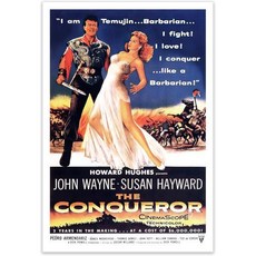 더 컨커러 빈티지 영화 포스터 – 1956년 모험 아트 프린트 레트로 벽 장식 75x11인치, 7.5x11"