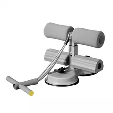 저항 밴드가 있는 싯업 보조 바 실내 복부 코어 트레이닝 풋 홀더 (이중 흡착판 포함) 홈짐 운동기구, 03 Grey, 등받이 보조기구 이중 흡착-회색