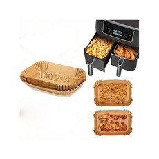 10 200pcs 바베큐 종이 오일 일회용 에어 양피지 베이킹 스퀘어 방수 프라이어 구이 라이너 Gr, ctangle 100pcs