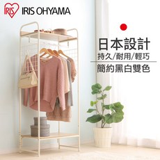 IRIS OHYAMA 獨特木板加蓋網掛型吊掛衣架 PI-B4-W, 白色