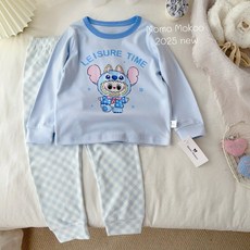 라움리에 여아 남아 공용 긴소매 라부부 편한 잠옷 실내복