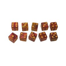 炫彩點數骰子 酒吧骰寶 團康派對必備 彩色數字骰子 棋牌遊戲解壓骰子, 炫彩紅 10顆, 1個