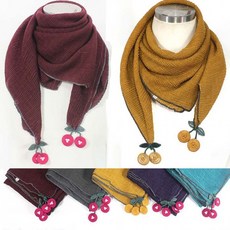 가을 겨울 앵두 엠보스카프 머플러 멋내기 간절기, 1개, 6