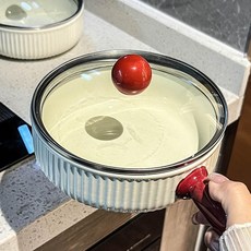 陶瓷帶手柄帶蓋烤碗, 1個, XP紅柄碗帶蓋,無規格