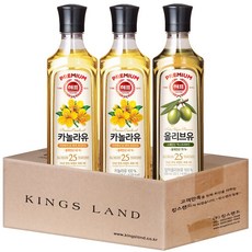 해표 카놀라유500ml 2개+ 해표 올리브유500ml 1개, 1세트, 500ml