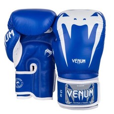 Venum GIANT 巨人系列拳擊手套 藍白毒蛇 專業收藏版, 1個, 14oz