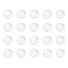 uxcell 7mm 고체 원형 투명 유리 공 끓는 돌 소다 라임 구슬 100개, 8mm