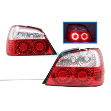 大禾自動車 LED 紅白 晶鑽 尾燈組 適用於 SUBARU IMPREZA WRX 01-03 4門, 1個