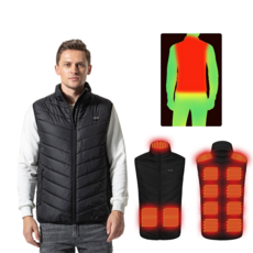 AT ALOTHUNDER 3단계 온도조절 열선 온열 발열조끼 겨울베스트 냉동창고 작업복