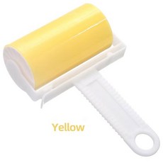 강아지와 고양이 옷에 사용하는 점착식 제거용 소파와 플라스틱 브러시 롤러 애완용품, 노란색
