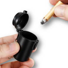 인벤토픽 원터치 휴대용 재떨이, 블랙, 1개
