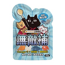 ParkCat 無敵補 主食餐包 45g, 1個, 鮪魚&鮭魚 (毛髮柔亮保護), 鮪魚+鮭魚