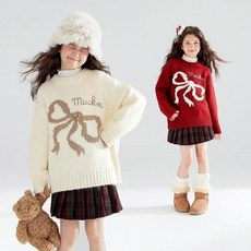 賣場優選童裝 女童內搭衣 女童毛衣聖誕節秋冬2025新款兒童拜年服紅色針織衫新年保暖衣童裝