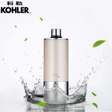美國Kohler科勒 K-R72914T-CP Exhale沐浴過濾器 除氯軟水過濾硬水 軟水敏感肌重金屬滤芯, 1個, 銀色米色