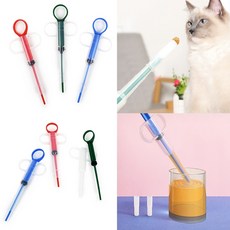 올짱 반려동물 알약 주입기 액체 겸용 급여 보조도구 강아지 고양이용 캡슐급여기, 블루, 1개